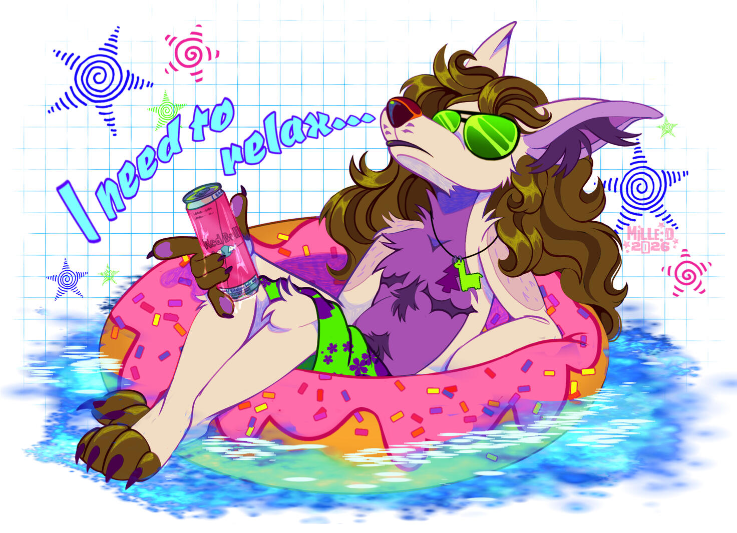 Summer fursona illustration (Original Character)